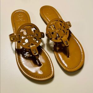 Tory Burch Miller Patent Leather Thong Sandals